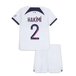 Kinder Paris Saint-Germain PSG Fußball Trikotsatz 2023-24 Achraf Hakimi #2 Auswärtstrikot